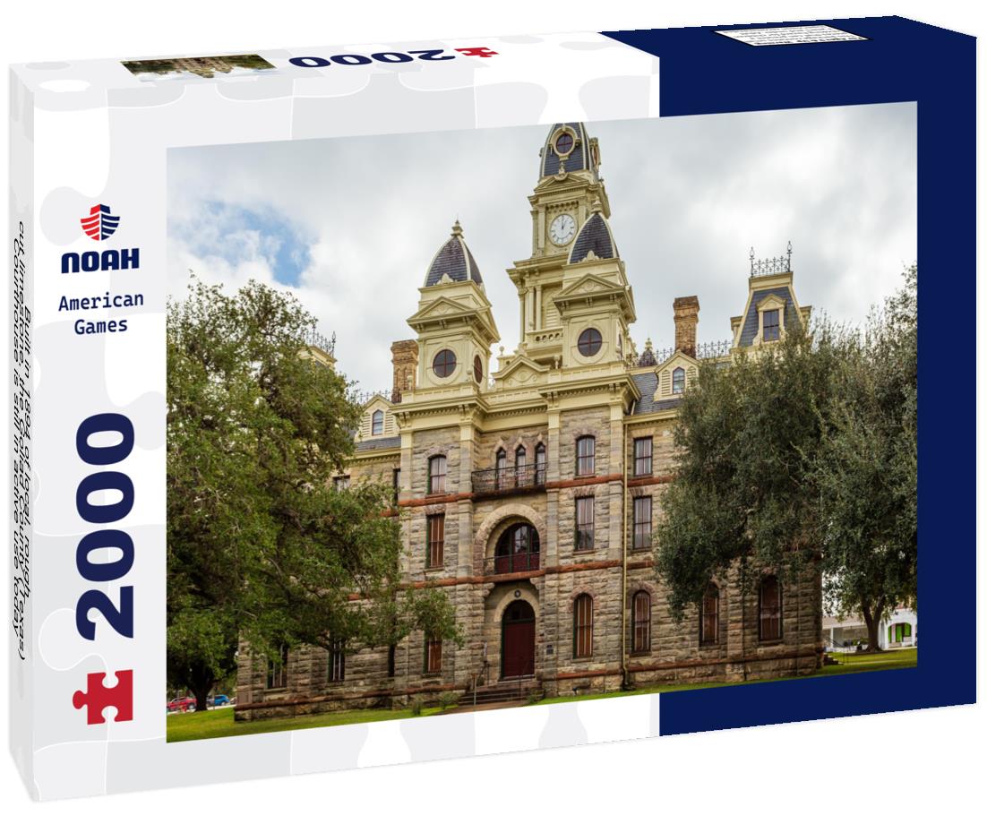 Noah Jigsaw Puzzle Built in 1894 of local, rough-cut limestone, the Goliad County (Texas) Courthouse is still in active use today 2000 pieces