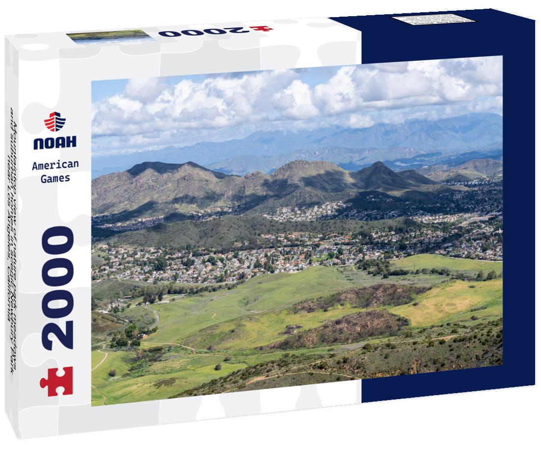 Noah Jigsaw Puzzle Mountaintop view of nature park meadows and suburban homes in scenic Newbury Park near Los Angeles, California 2000 pieces