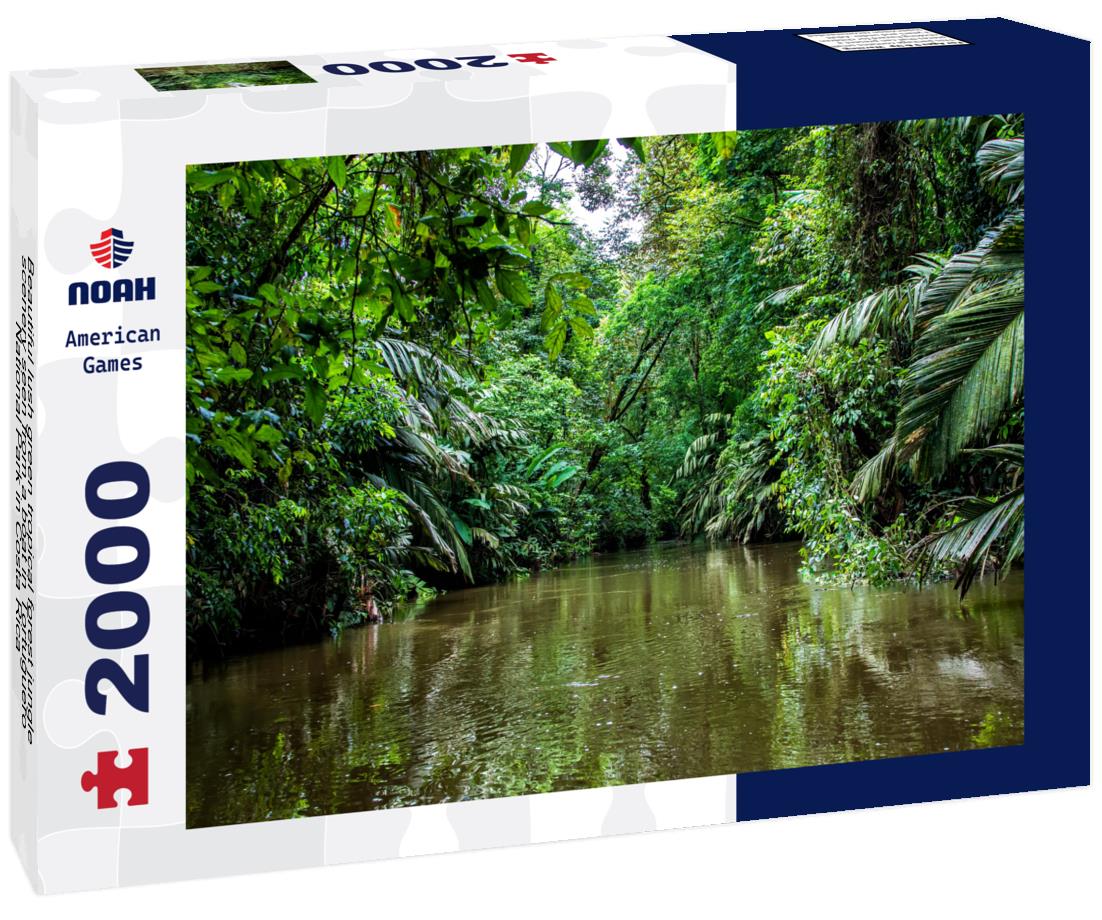 Noah Jigsaw Puzzle Beautiful lush green tropical forest jungle scenery seen from a boat in Tortuguero National Park in Costa Rica 2000 pieces