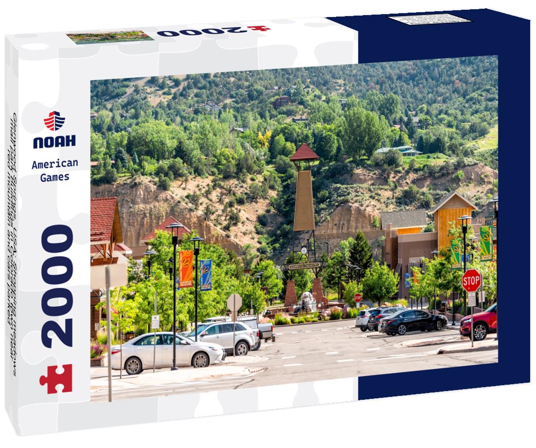 Noah Jigsaw Puzzle Glenwood Springs, USA: Shopping meadows mall park buildings in Colorado town near red mountain and cars parked 2000 pieces