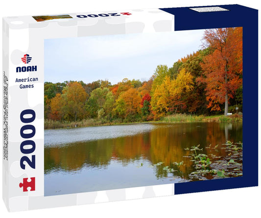Noah Jigsaw Puzzle A beautiful day with reflection the fall foliage at Folley Pond near Banning Park, Wilmington, Delaware, U.S.A 2000 pieces