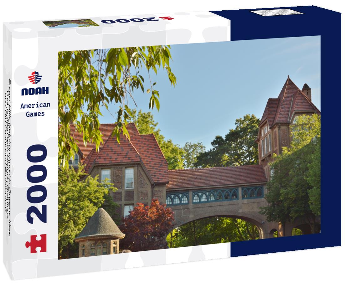 Noah Jigsaw Puzzle Forest Hills Neighborhood in Queens New York is filled with Historic Buildings and Old Fashioned Architecture 2000 pieces