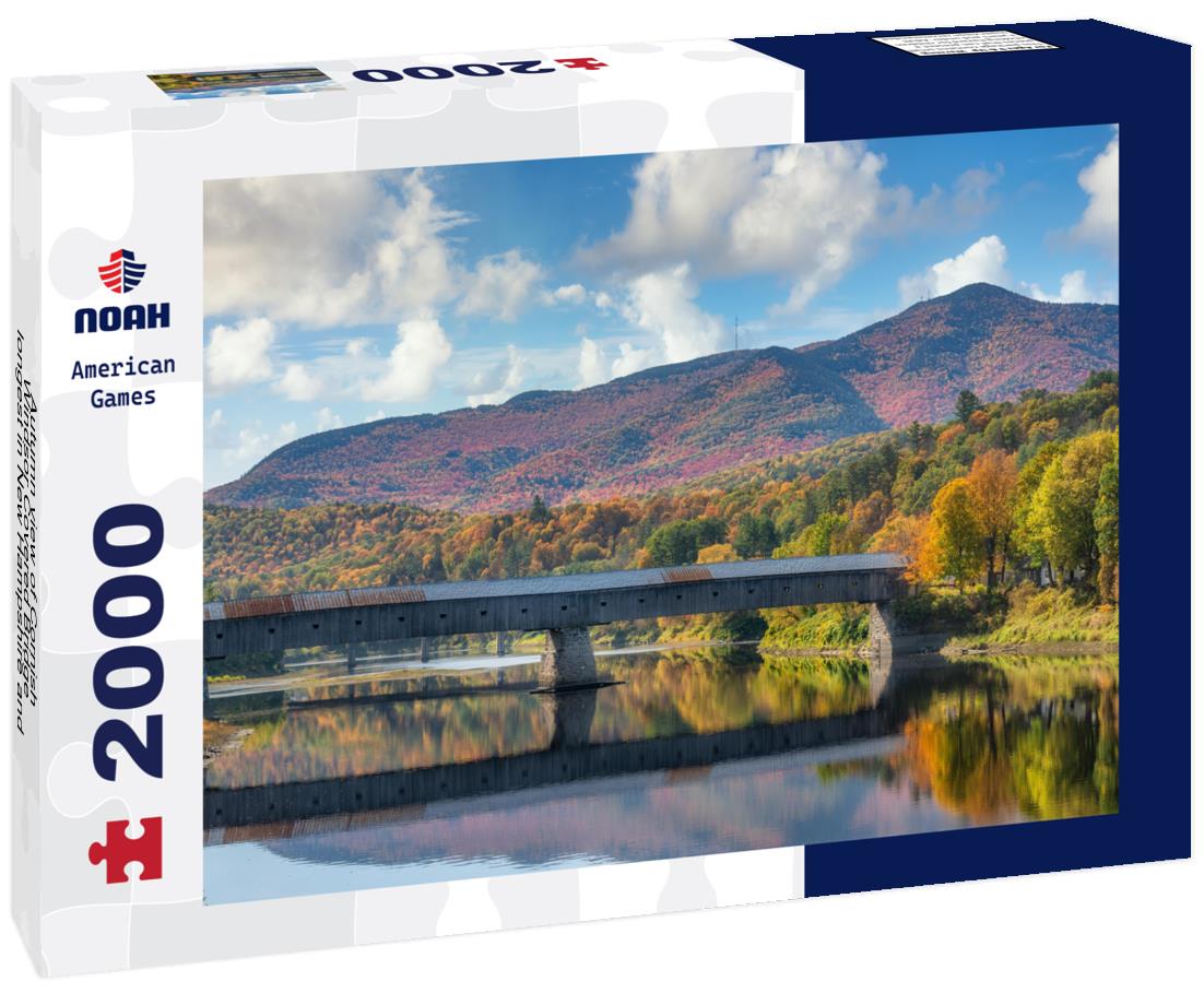 Noah Jigsaw Puzzle Autumn view of Cornish-Windsor Covered Bridge - longest in New Hampshire and Vermont on the Connecticut River 2000 pieces