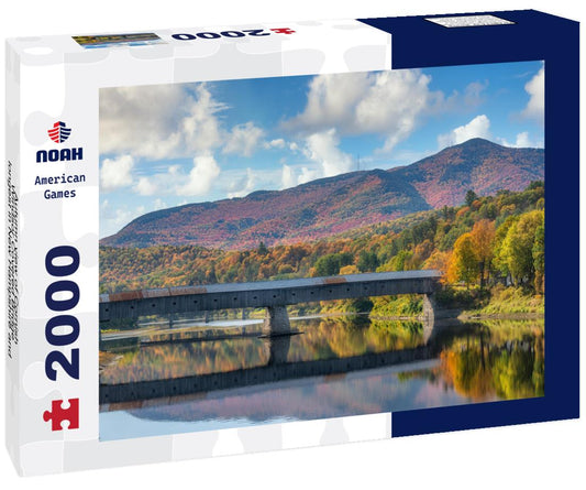 Noah Jigsaw Puzzle Autumn view of Cornish-Windsor Covered Bridge - longest in New Hampshire and Vermont on the Connecticut River 2000 pieces