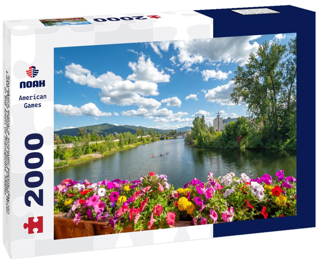 Noah Jigsaw Puzzle Kayakers enjoy a summer sunny day on Lake Pend Oreille and Pend Oreille River in the town of Sandpoint, Idaho 2000 pieces