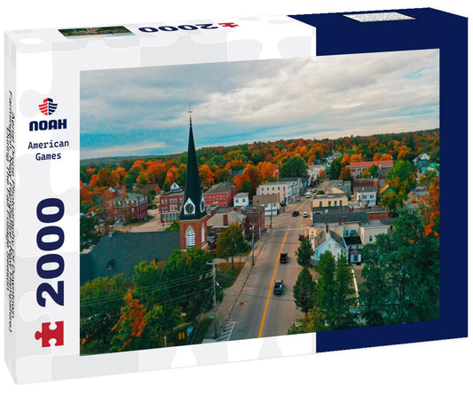 Noah Jigsaw Puzzle Aerial Drone Photography Of Downtown Farmington, New Hampshire (New Hampshire) During The Fall Foliage Season 2000 pieces