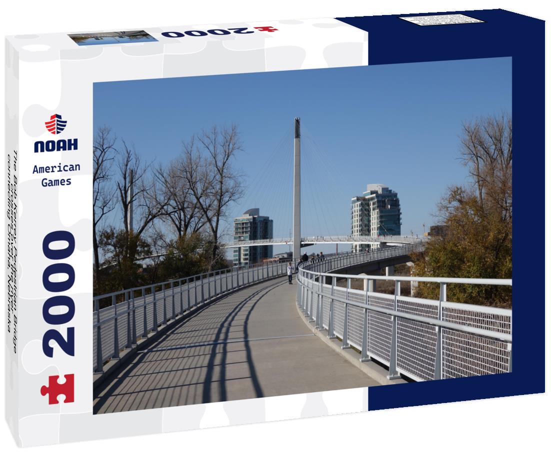 Noah Jigsaw Puzzle The Bob Kerrey Pedestrian Bridge crosses over the river, connecting Omaha, Nebraska with Council Bluffs, Iowa 2000 pieces