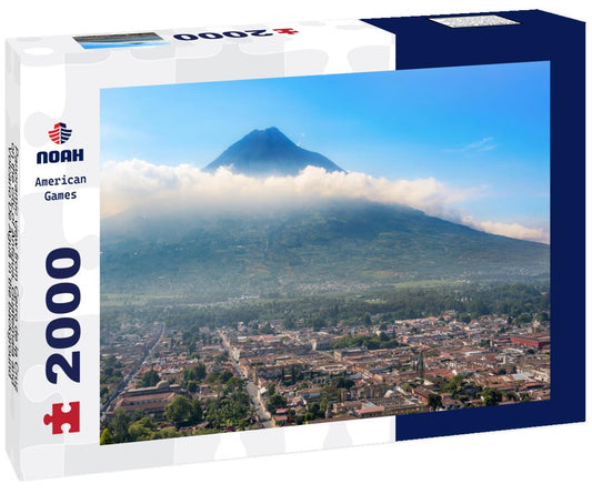 Noah Jigsaw Puzzle Panoramic view from Cerro de la Cruz on the city of Antigua, Guatemala and Volcano De Agua in the background 2000 pieces
