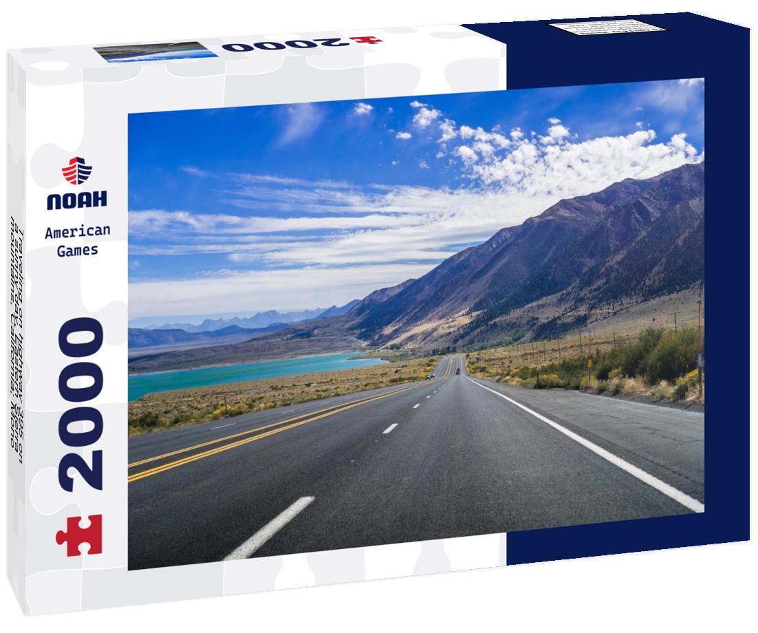 Noah Jigsaw Puzzle Traveling on highway 395 on a sunny day, Eastern Sierra mountains, California; Mono Lake visible on the left 2000 pieces