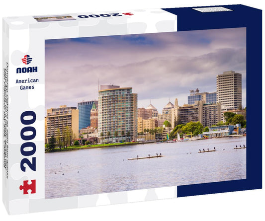 Noah Jigsaw Puzzle Downtown Oakland as seen from across Lake Merritt on a cloudy spring day, San Francisco bay area, California 2000 pieces