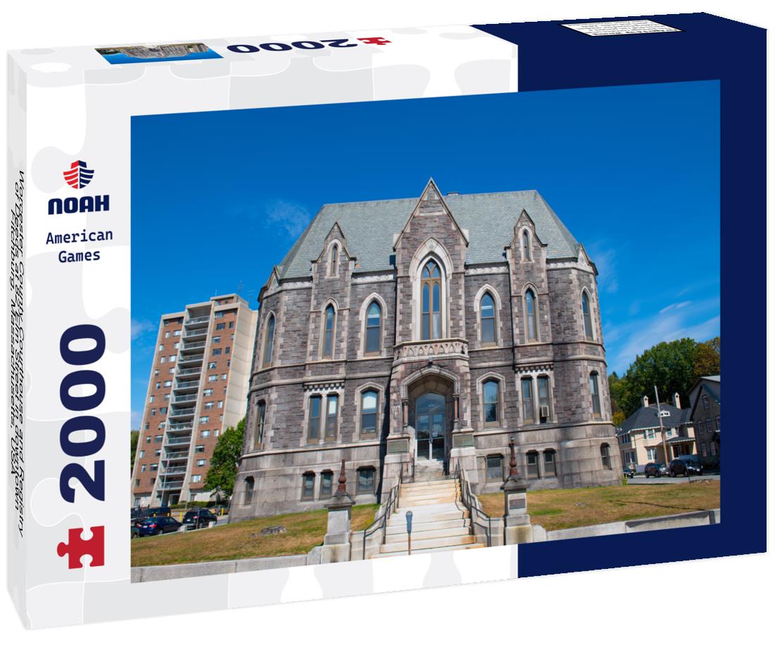 Noah Jigsaw Puzzle Worcester County Courthouse and Registry of Deeds at 82 Elm Street in downtown Fitchburg, Massachusetts, USA 2000 pieces