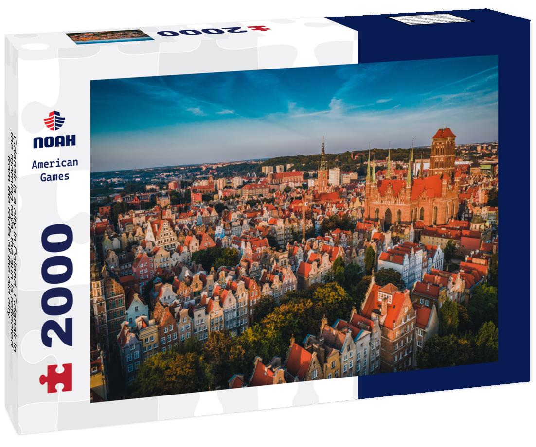 Noah Jigsaw Puzzle Gdansk is a city in Poland. Gdansk in the morning rays, the sun is reflected from the roofs of the old city 2000 pieces