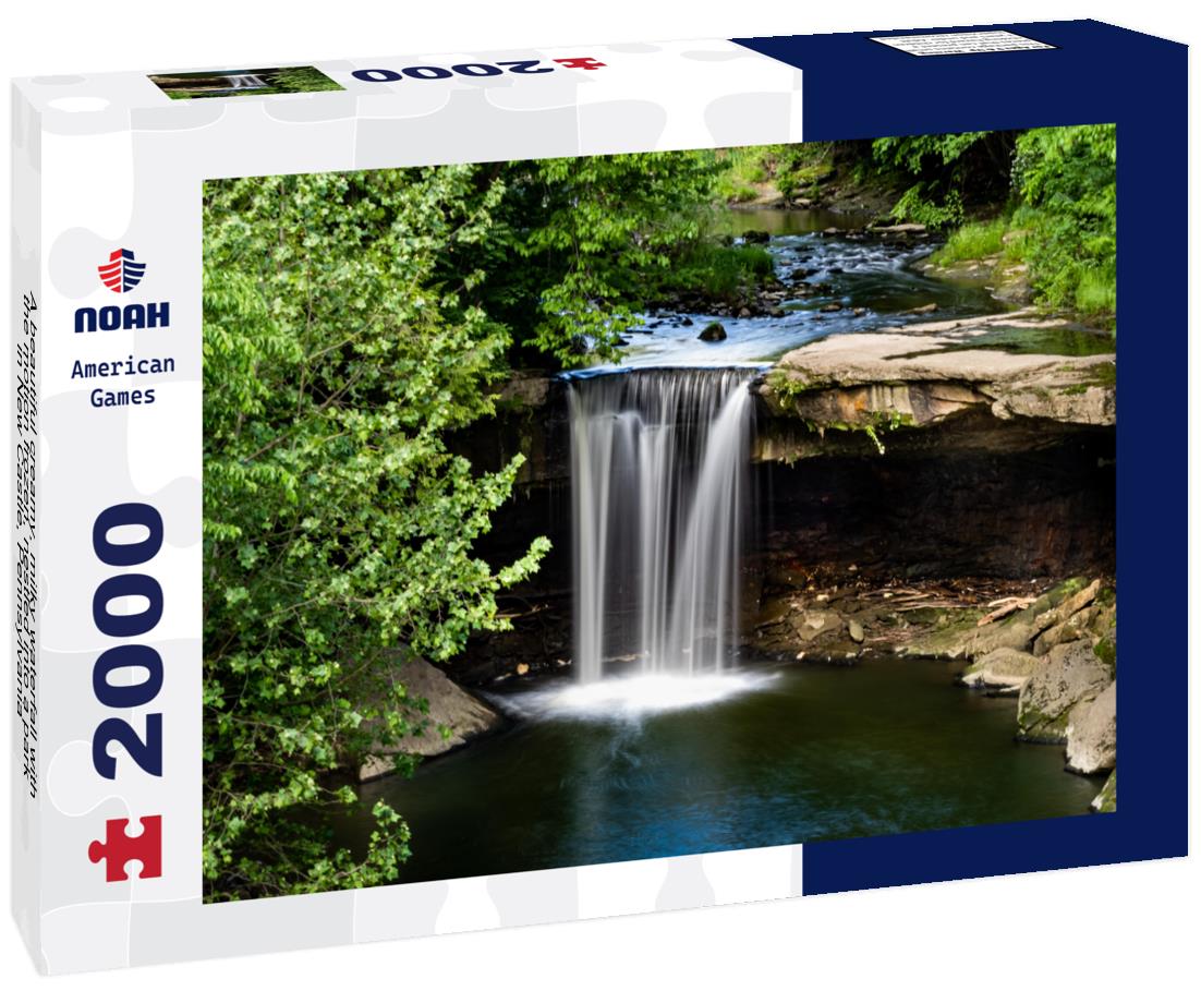 Noah Jigsaw Puzzle A beautiful creamy, milky waterfall with the motion frozen, nestled into a park in New Castle, Pennsylvania 2000 pieces