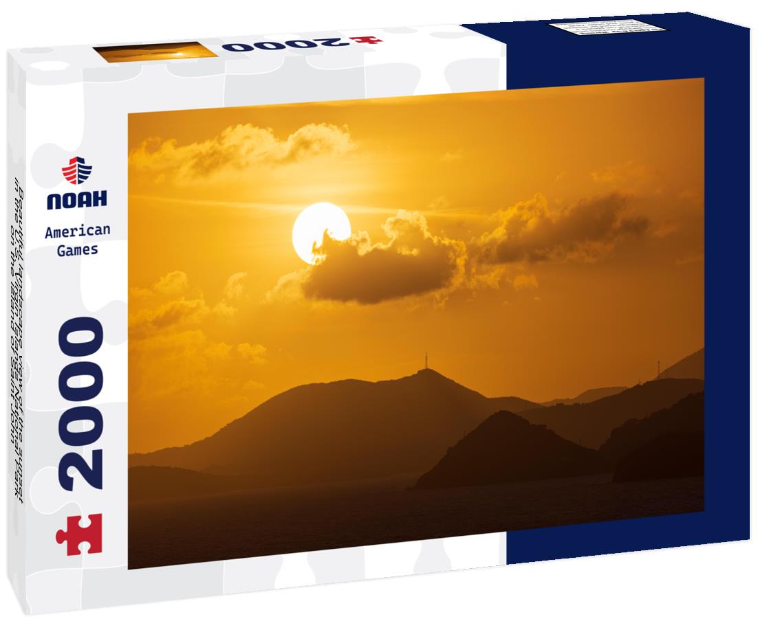 Noah Jigsaw Puzzle Beautiful landscape view of the sunset in the U.S. Virgin Islands National Park on the island of Saint John 2000 pieces