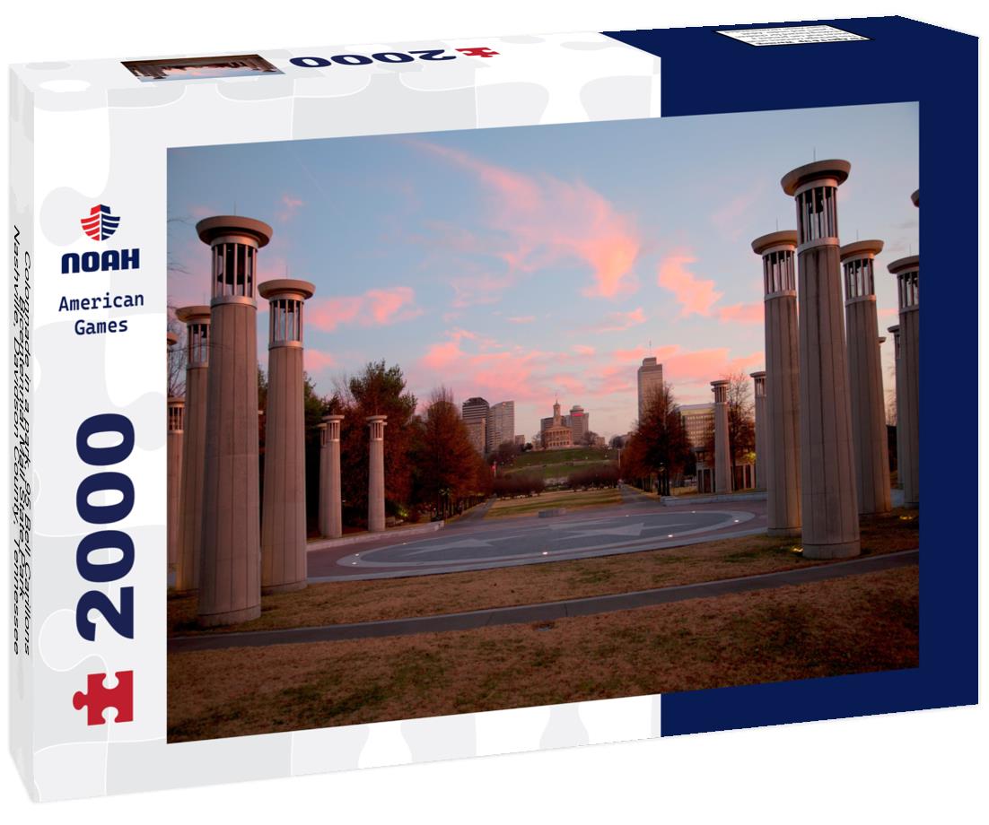 Noah Jigsaw Puzzle Colonnade in a park, 95 Bell Carillons, Bicentennial Mall State Park, Nashville, Davidson County, Tennessee 2000 pieces