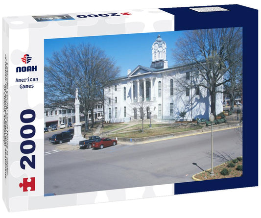 Noah Jigsaw Puzzle Lafayette County Court House in center of historic old southern town and storefronts of Oxford, Mississippi 2000 pieces