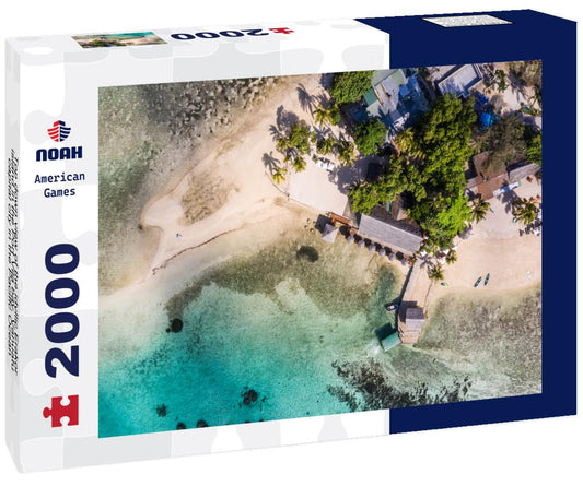 Noah Jigsaw Puzzle Top down view of the idyllic Erakor island in the Port Vila bay, Vanuatu capital city in the Pacific Ocean 2000 pieces