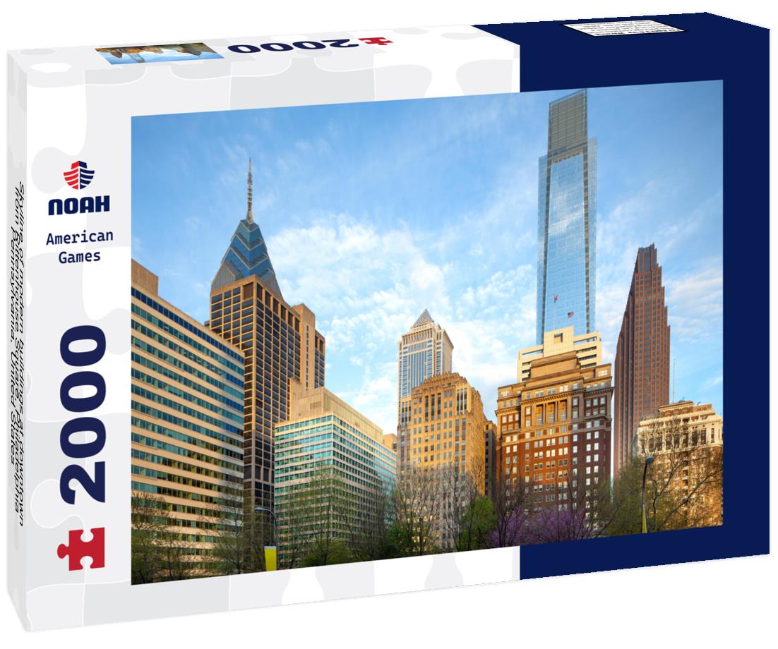 Noah Jigsaw Puzzle Skyline of modern buildings at downtown from Rittenhouse Square, Philadelphia, Pennsylvania, United States 2000 pieces