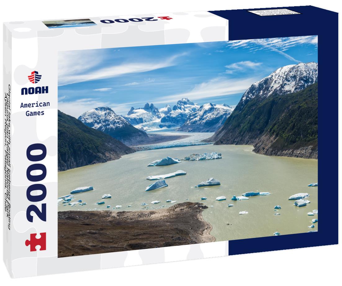 Noah Jigsaw Puzzle Glacial lake with small icebergs floating, Laguna San Rafael National Park, Aysen Region, Patagonia, Chile 2000 pieces