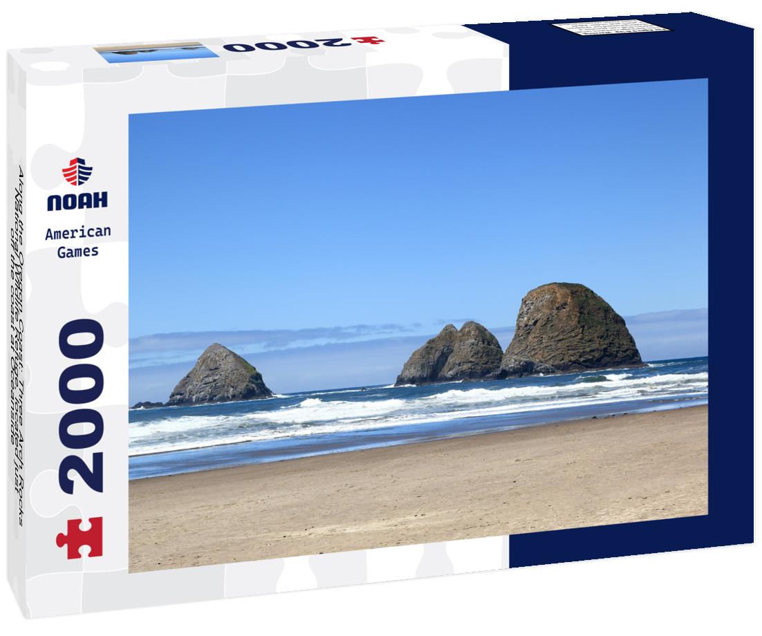 Noah Jigsaw Puzzle Along the Oregon Coast: Three Arch Rocks National Wildlife Refuge, located just off the coast at Oceanside 2000 pieces
