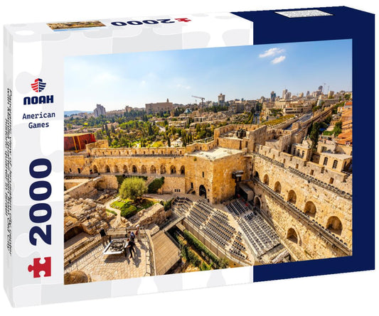 Noah Jigsaw Puzzle Panoramic view of Jerusalem city center with Mamilla quarter seen from Old City historic quarter in Israel 2000 pieces