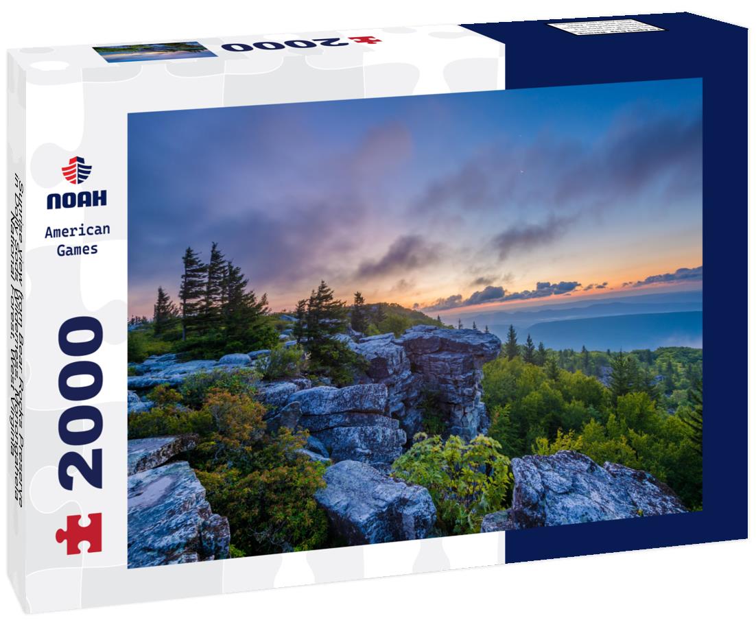 Noah Jigsaw Puzzle Sunrise view from Bear Rocks Preserve in Dolly Sods Wilderness, Monongahela National Forest, West Virginia 2000 pieces