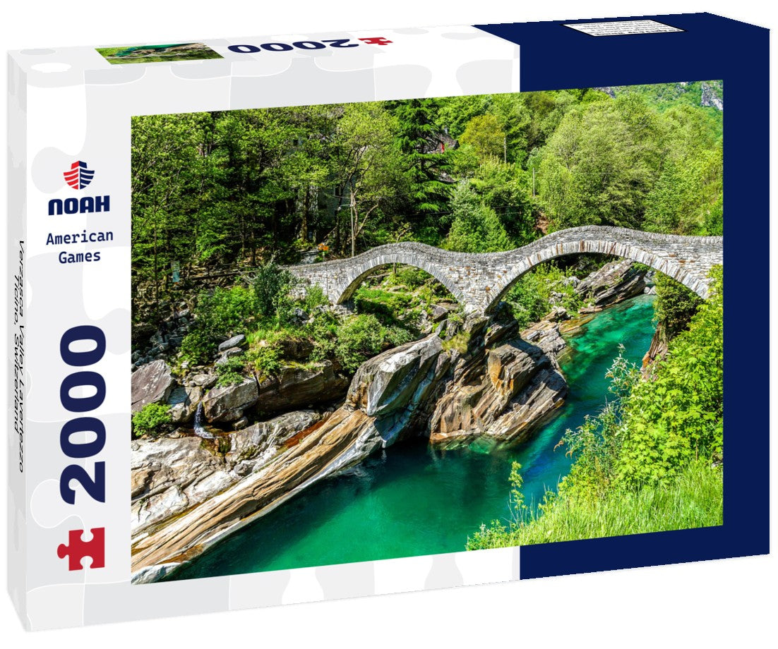 Noah Jigsaw Puzzle Verzasca Valley Lavertezzo, Ticino, Switzerland 2000 Pieces