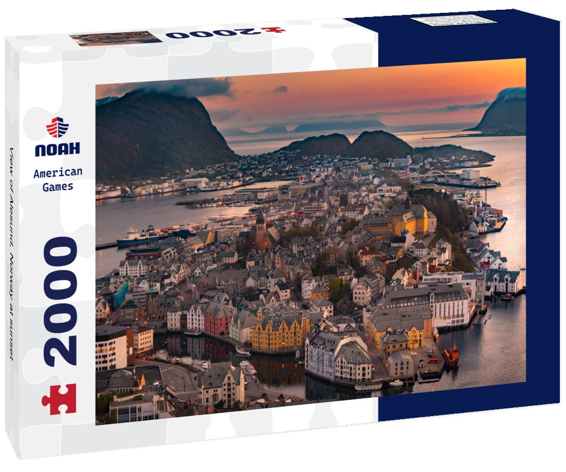 Noah Jigsaw Puzzle View of Alesund, Norway at sunset 2000 Pieces