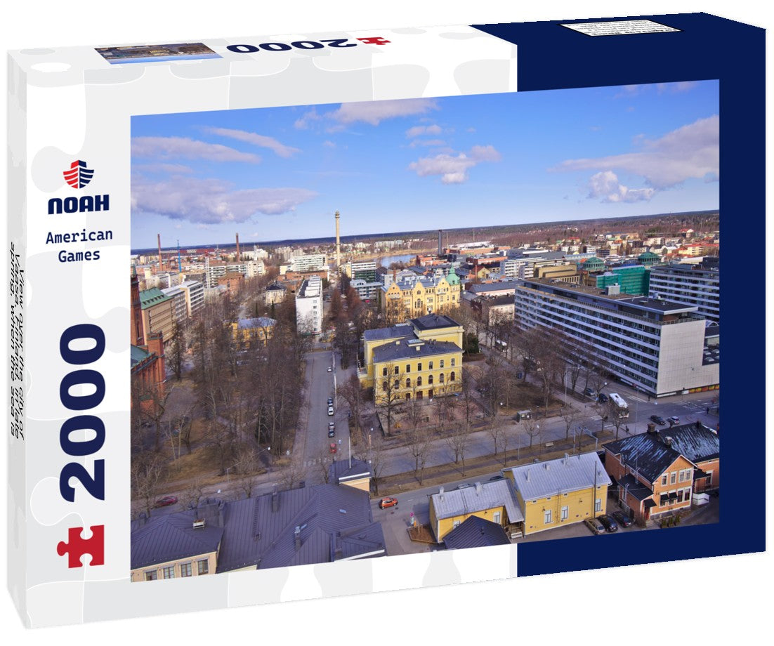 Noah Jigsaw Puzzle View over the city of Vaasa, Finland, in late spring, when the sea is still frozen over 2000 Pieces