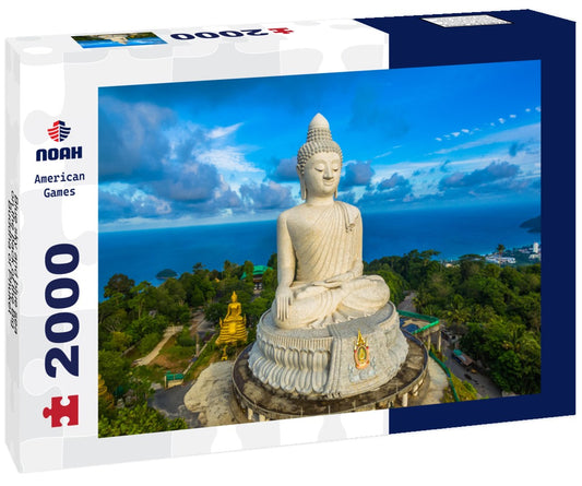 Noah Jigsaw Puzzle Blue sky and blue sea on the back of the Big Buddha of Phuket 2000 Pieces