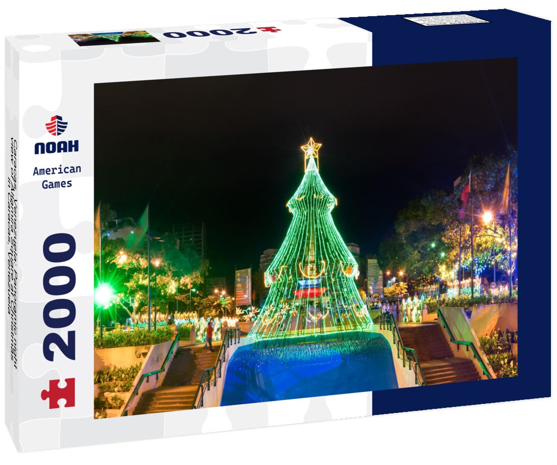 Noah Jigsaw Puzzle Caracas, Venezuela: Panoramic night view of Altamira Square at Christmas in Caracas, Venezuela 2000 Pieces
