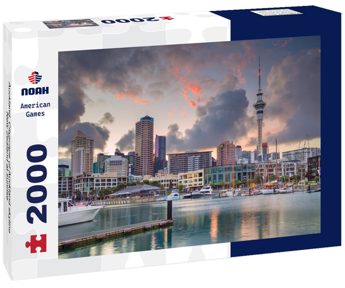 Noah Jigsaw Puzzle Auckland. Cityscape of Auckland skyline, New Zealand at sunrise 2000 Pieces