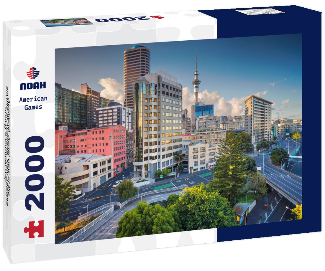 Noah Jigsaw Puzzle Auckland. Aerial view of the skyline of Auckland, New Zealand, during a summer day 2000 Pieces
