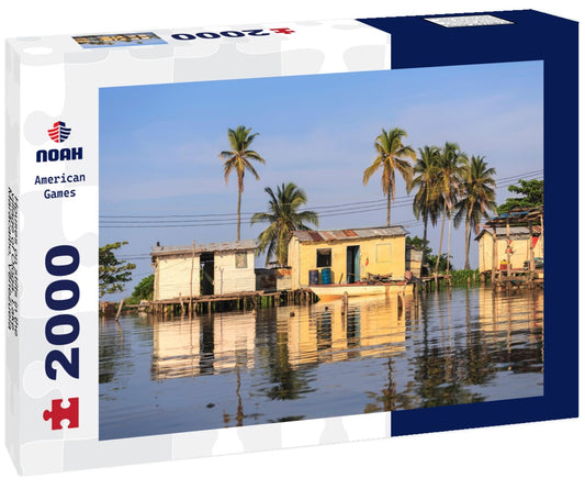 Noah Jigsaw Puzzle Houses on stilts in the village of Ologa, Lake Maracaibo, Venezuela 2000 Pieces