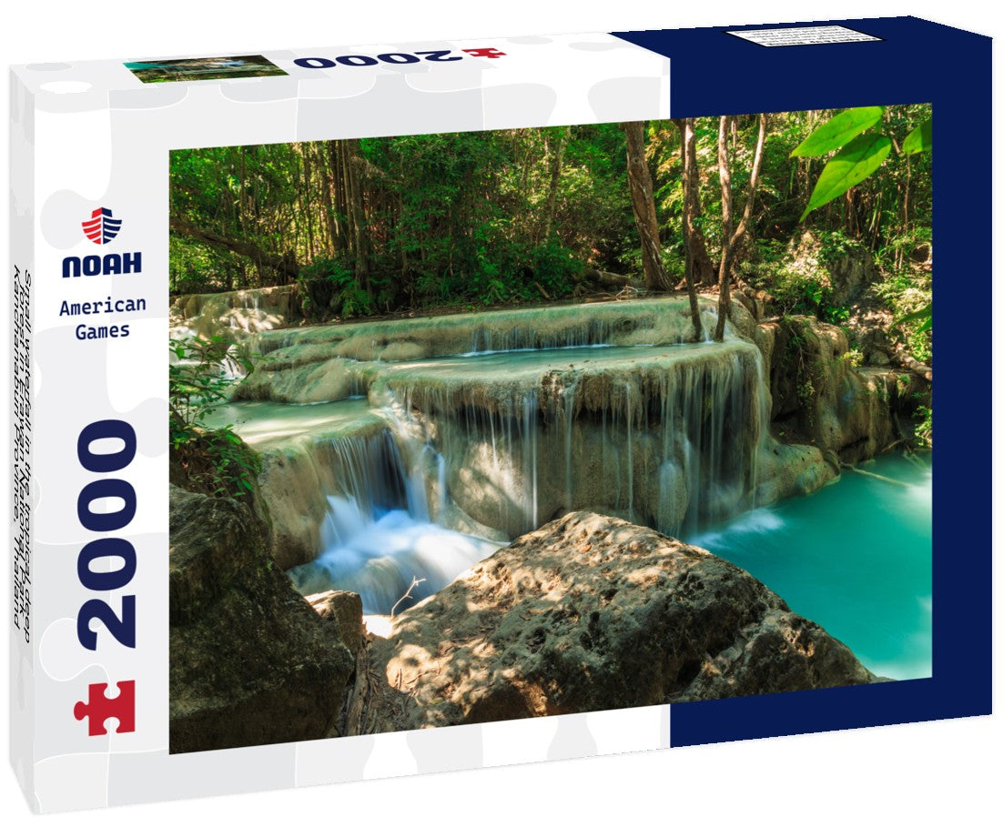Noah Jigsaw Puzzle Small waterfall in the tropical deep forest in Erawan National Park, Kanchanaburi Province, Thailand 2000 Pieces