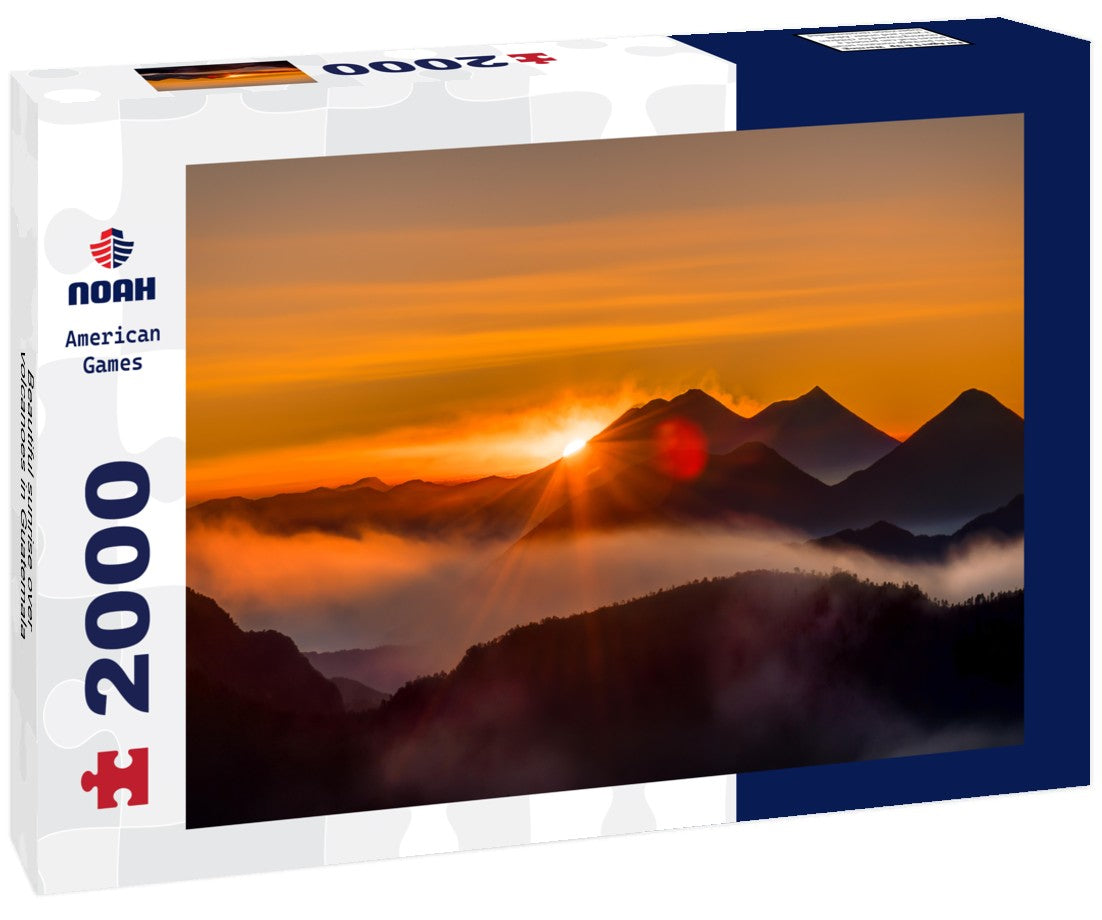 Noah Jigsaw Puzzle Beautiful sunrise over volcanoes in Guatemala 2000 Pieces