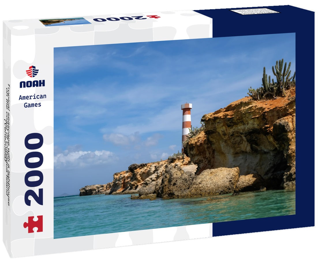 Noah Jigsaw Puzzle Tropical seascape with a lighthouse on the coast of Cubagua Island (Venezuela) 2000 Pieces