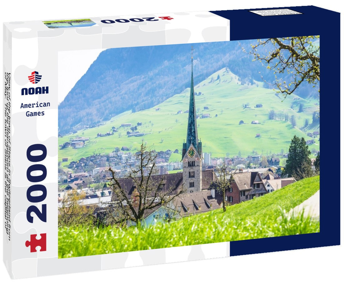Noah Jigsaw Puzzle View of the town of Stans in Switzerland from the foot of the Stanserhorn at the beginning of May. The town of Stans is the capital of the Swiss canton of Nidwalden 2000 Pieces