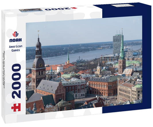 Noah Jigsaw Puzzle Bird's eye view of Riga, the capital of Latvia 2000 Pieces