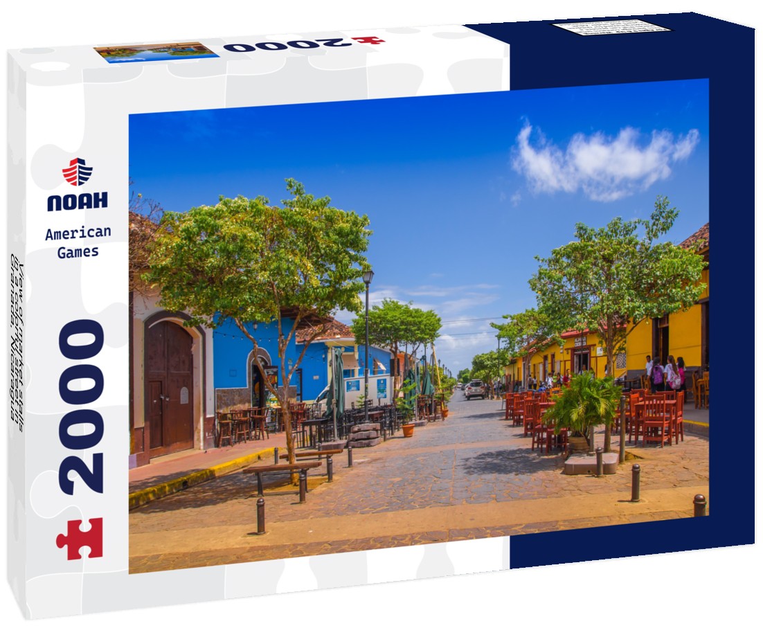 Noah Jigsaw Puzzle View of market stalls in a colorful street in Granada, Nicaragua 2000 Pieces
