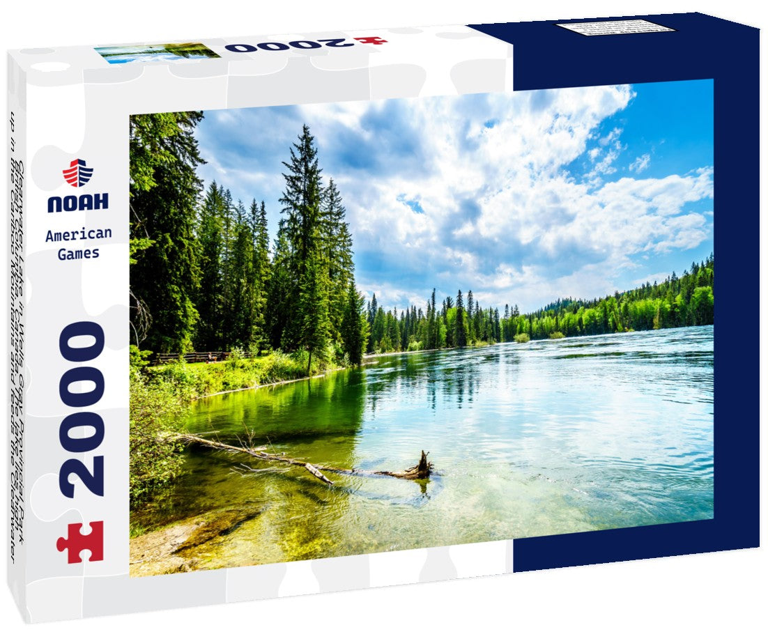 Noah Jigsaw Puzzle Clearwater Lake in Wells Gray Provincial Park, British Columbia, Canada. The lake lies high up in the Cariboo Mountains and feeds the Clearwater River and then the Thompson River 2000 Pieces