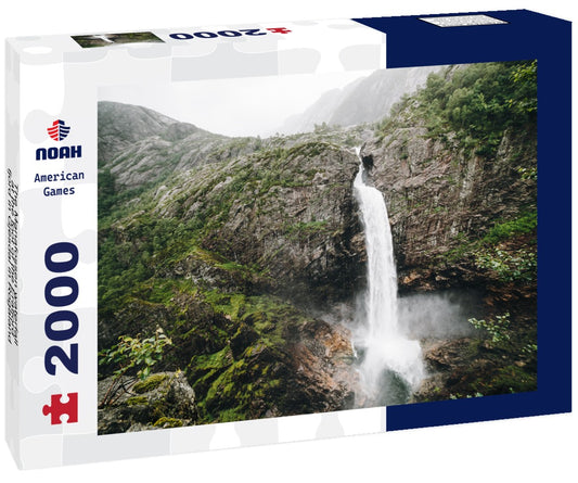 Noah Jigsaw Puzzle The Manafossen waterfall at the foot of the Frafjord fjord in Gjesdal in Rogaland, Norway 2000 Pieces