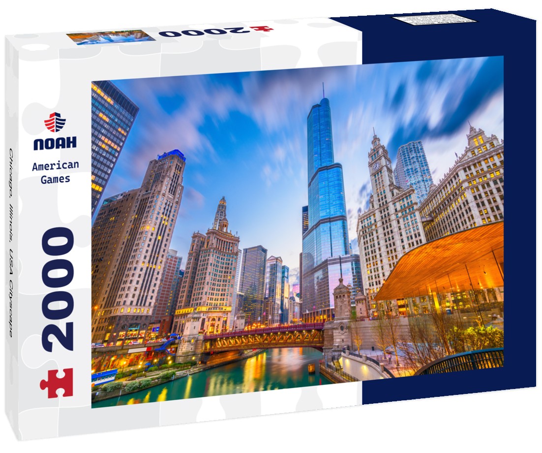 Noah Jigsaw Puzzle Chicago, Illinois, USA Cityscape 2000 Pieces
