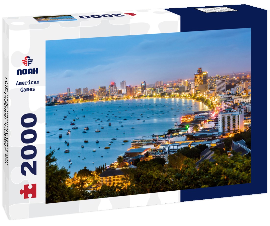 Noah Jigsaw Puzzle The most beautiful viewpoint Pattaya Beach in Pattaya City Chonburi, Thailand 2000 Pieces