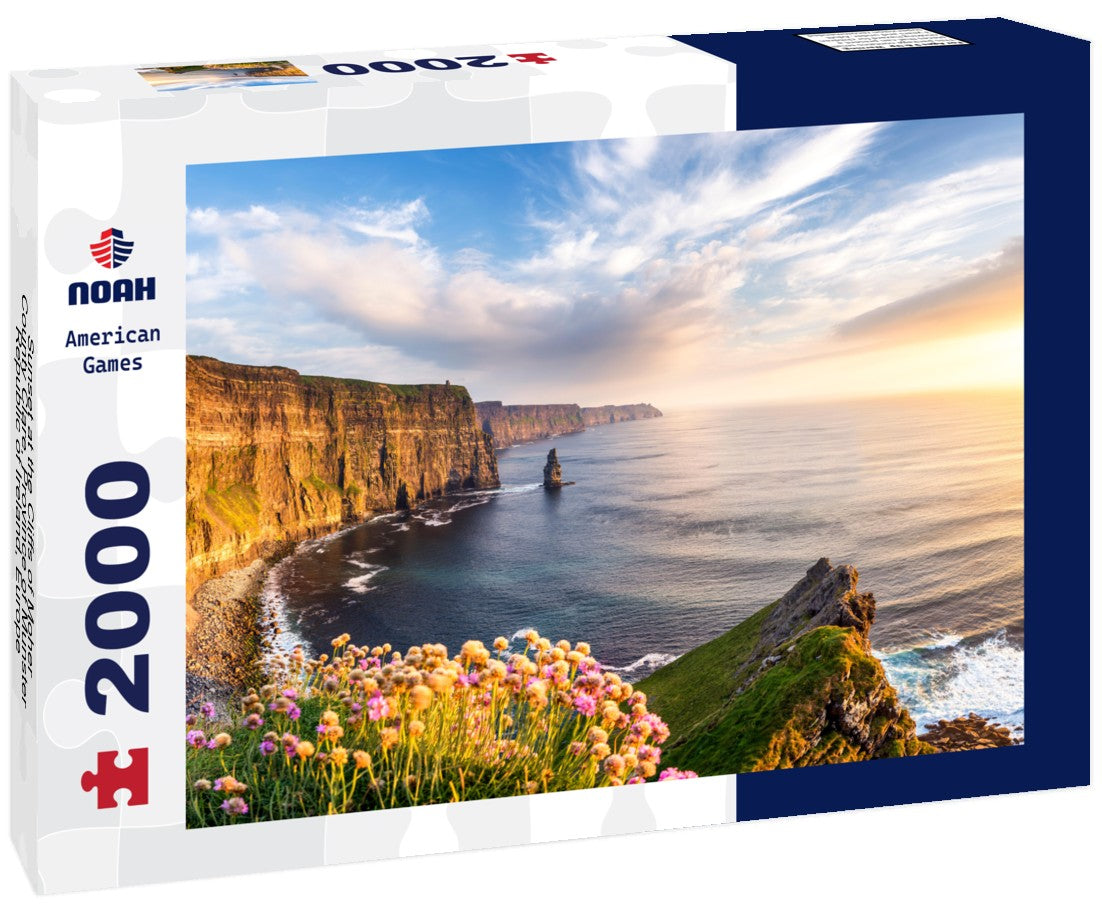 Noah Jigsaw Puzzle Sunset at the Cliffs of Moher, County Clare, Province of Munster, Republic of Ireland, Europe 2000 Pieces