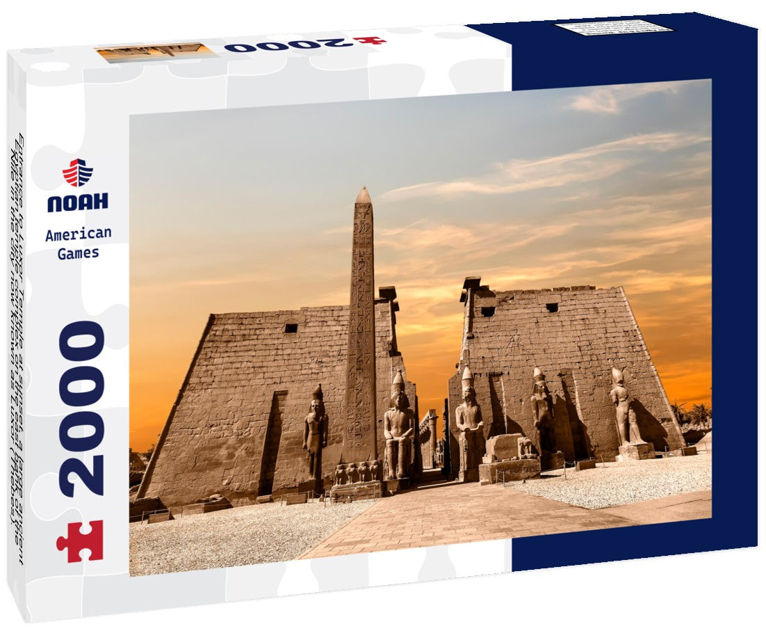 Noah Jigsaw Puzzle Entrance to Luxor Temple at sunset, a large ancient Egyptian temple complex on the east bank of the Nile in the city now known as Luxor (Thebes). Was dedicated to the god Amon-Ra 2000 Pieces