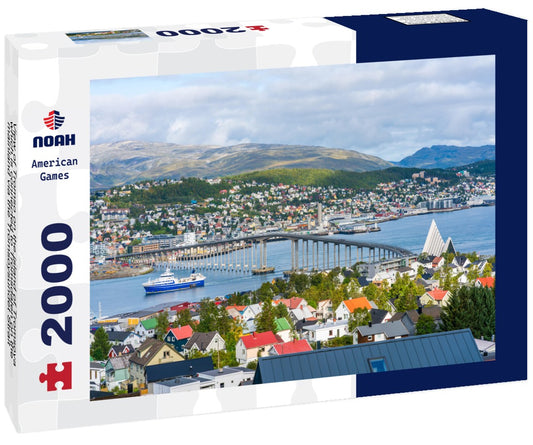 Noah Jigsaw Puzzle View of Tromso on the island of Tromsoya, which is connected to Tromsdalen on the mainland via the Tromsoysundet Strait by the Tromso Bridge. Norway 2000 Pieces