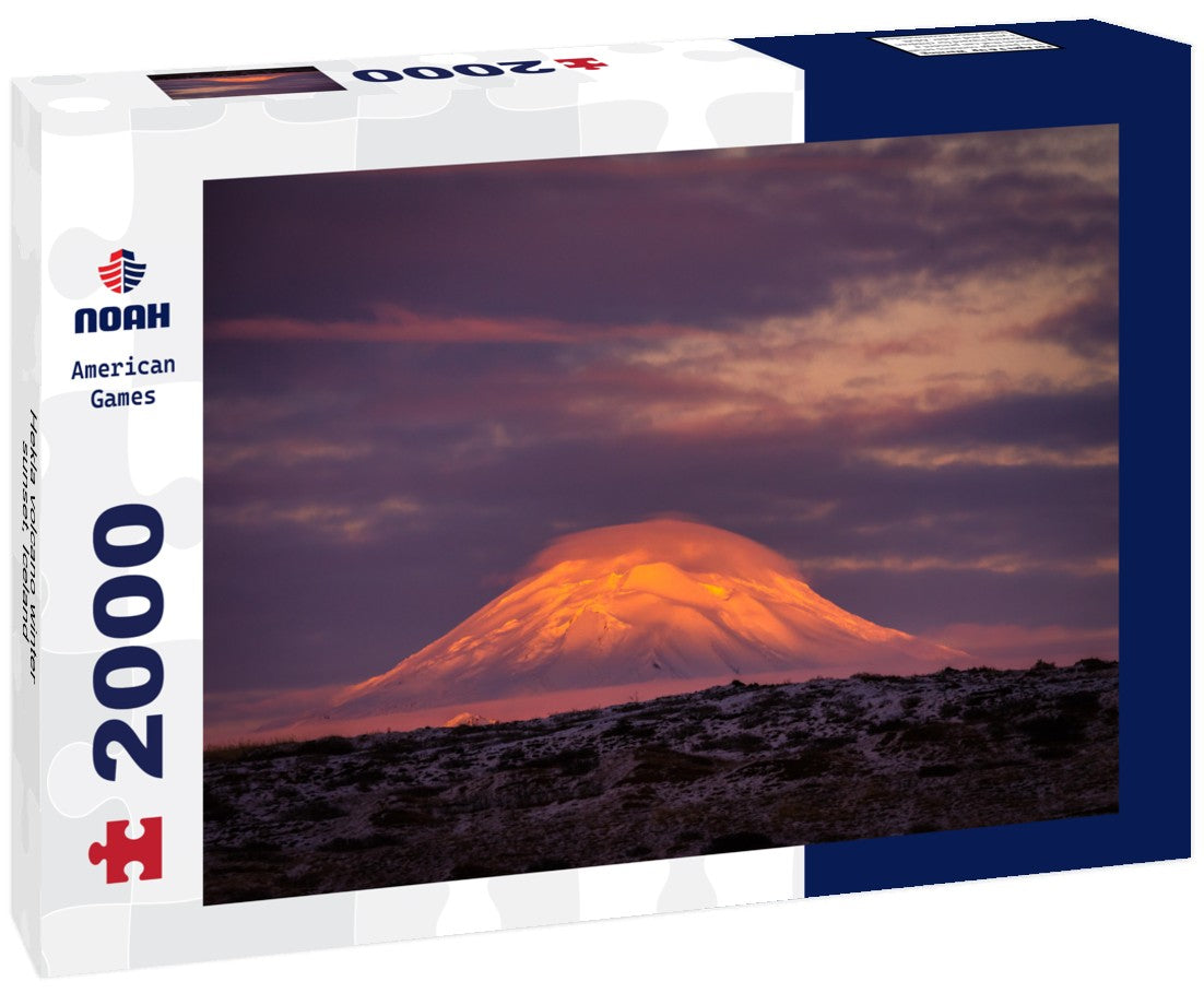Noah Jigsaw Puzzle Hekla volcano winter sunset, Iceland 2000 Pieces
