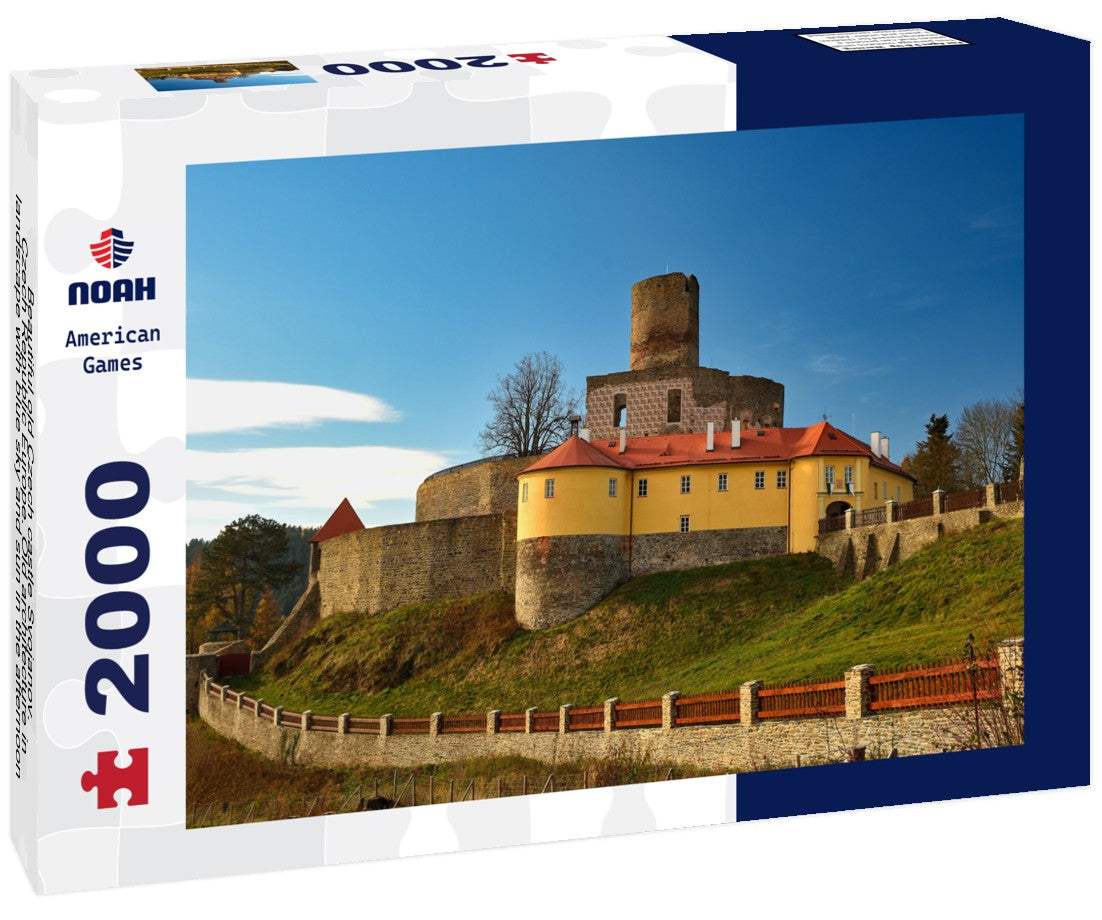 Noah Jigsaw Puzzle Beautiful old Czech castle Svojanov. Czech Republic Europe. Old architecture in landscape with blue sky and sun in the afternoon 2000 Pieces