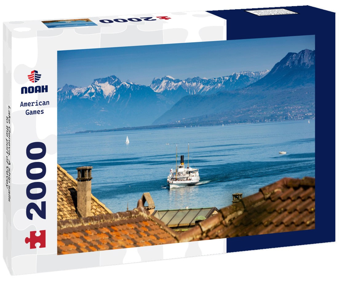 Noah Jigsaw Puzzle Lake Geneva - A ship sails to the port of Vevey 2000 Pieces